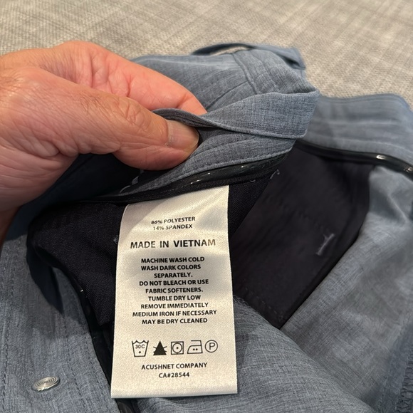 FootJoy 9” inseam lightweight shorts, 32”, heather blue - Picture 4 of 8